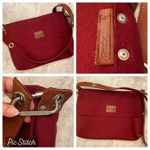 Rambag UK Wool Felt Messenger Bag With Adjustable Leather Strap